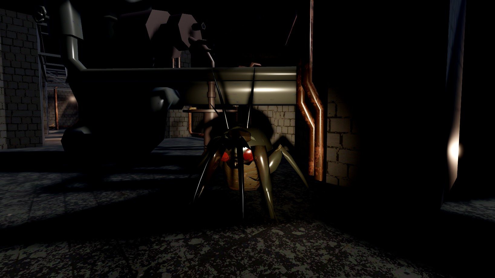 Screenshot from the horror game.